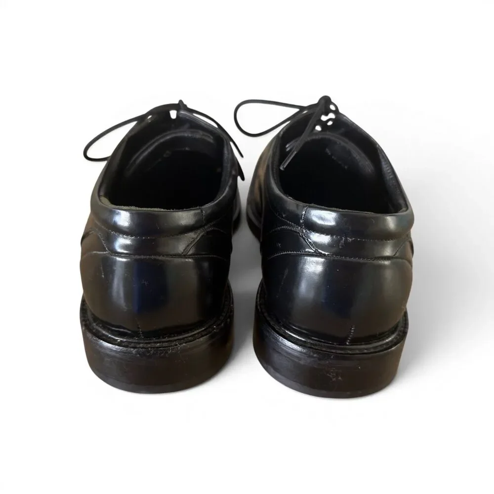 Bostonian 2POD Mens 9M Black Leather Apron Toe Derby Dress Shoes Comfort